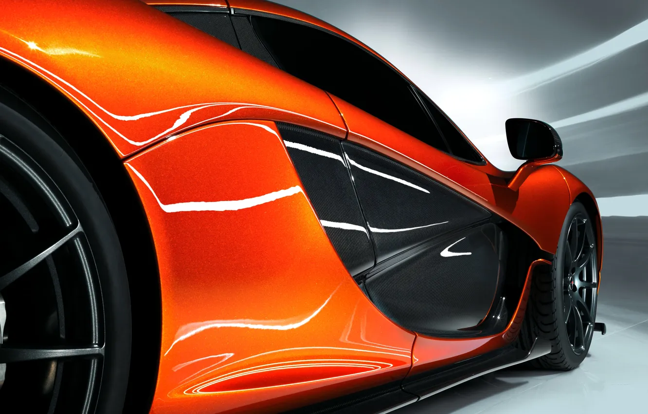 Фото обои Concept, McLaren, Авто, Машина, Оранжевый, Корпус, Двери, Спорткар