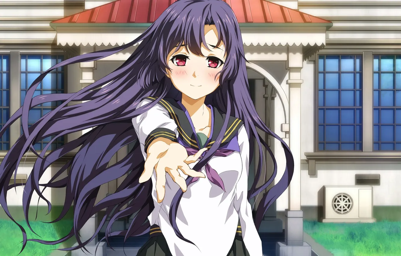 Фото обои Female, Single, Game CG, Soushuu Senshinkan Gakuen Hachimyoujin, G Yuusuke, Sera Mizuki