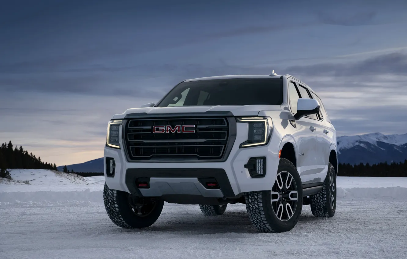 Фото обои GMC, SUV, Yukon, AT4, 2020, 2021, передом