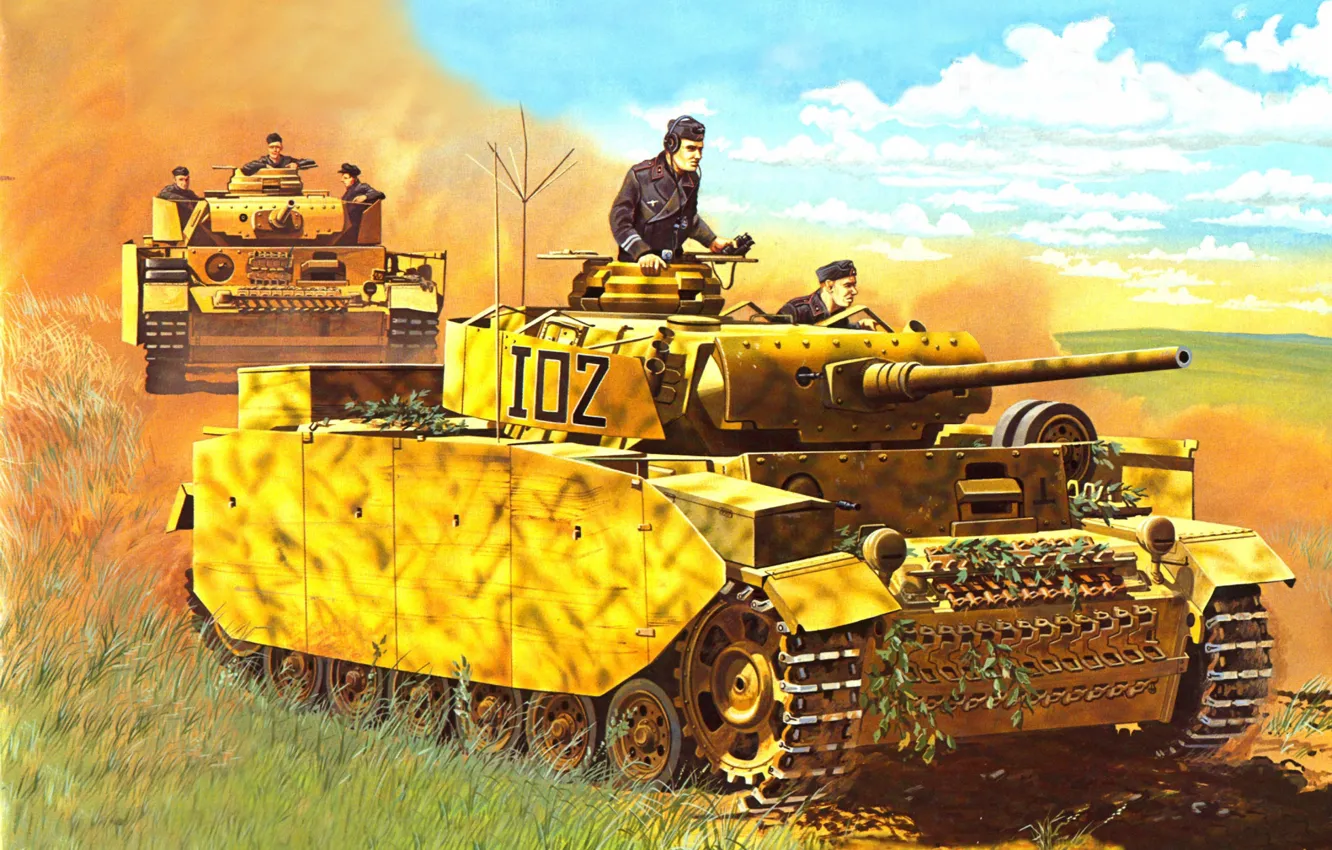 Фото обои арт, танк, PzKpfw IV, Panzerkampfwagen IV