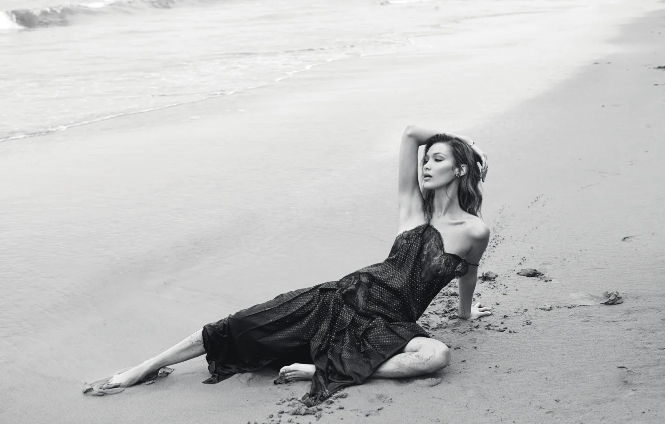 Фото обои пляж, модель, Bella Hadid