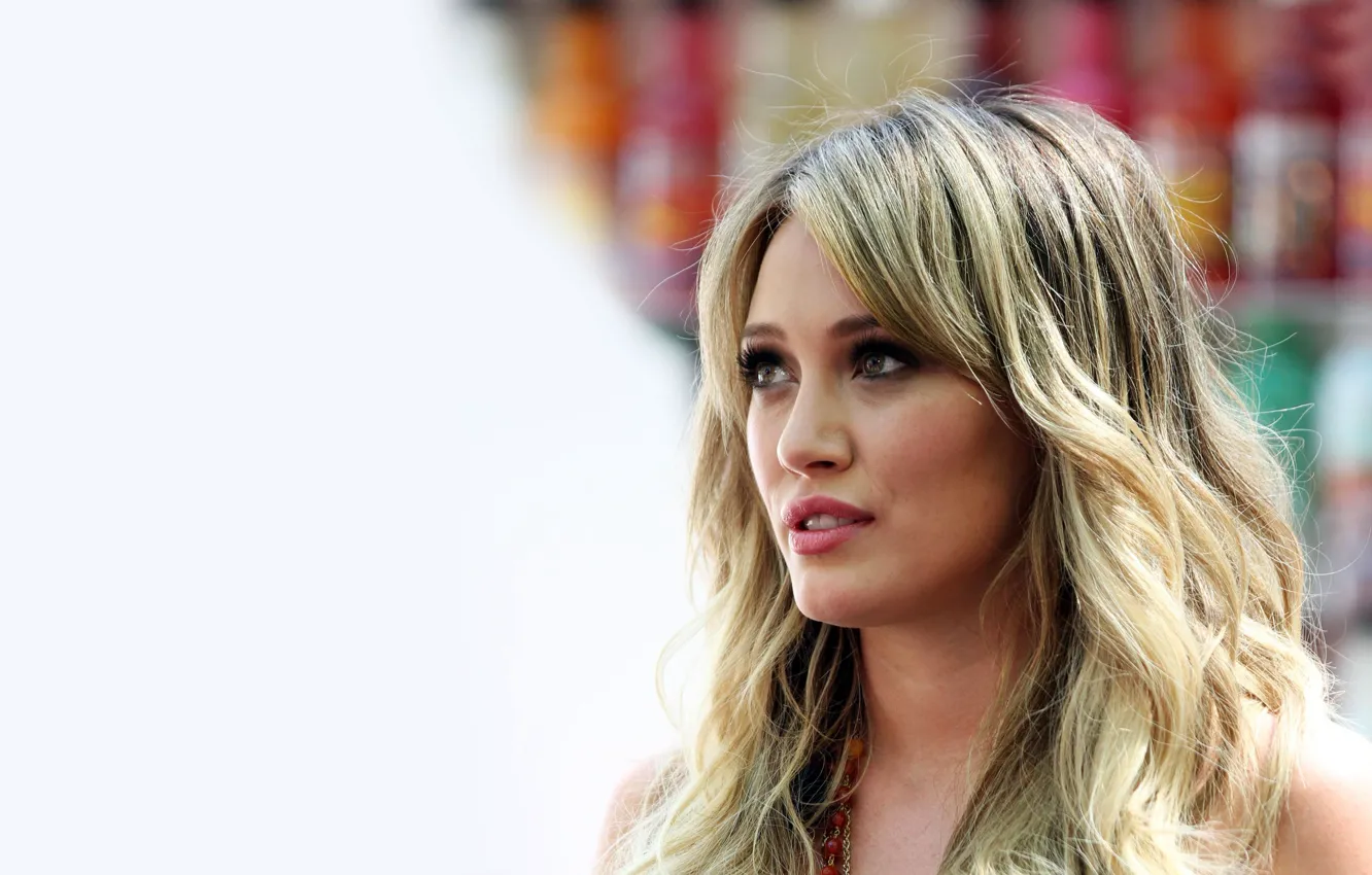 Фото обои девушка, модель, портрет, актриса, певица, Хилари Дафф, Hilary Duff, hair