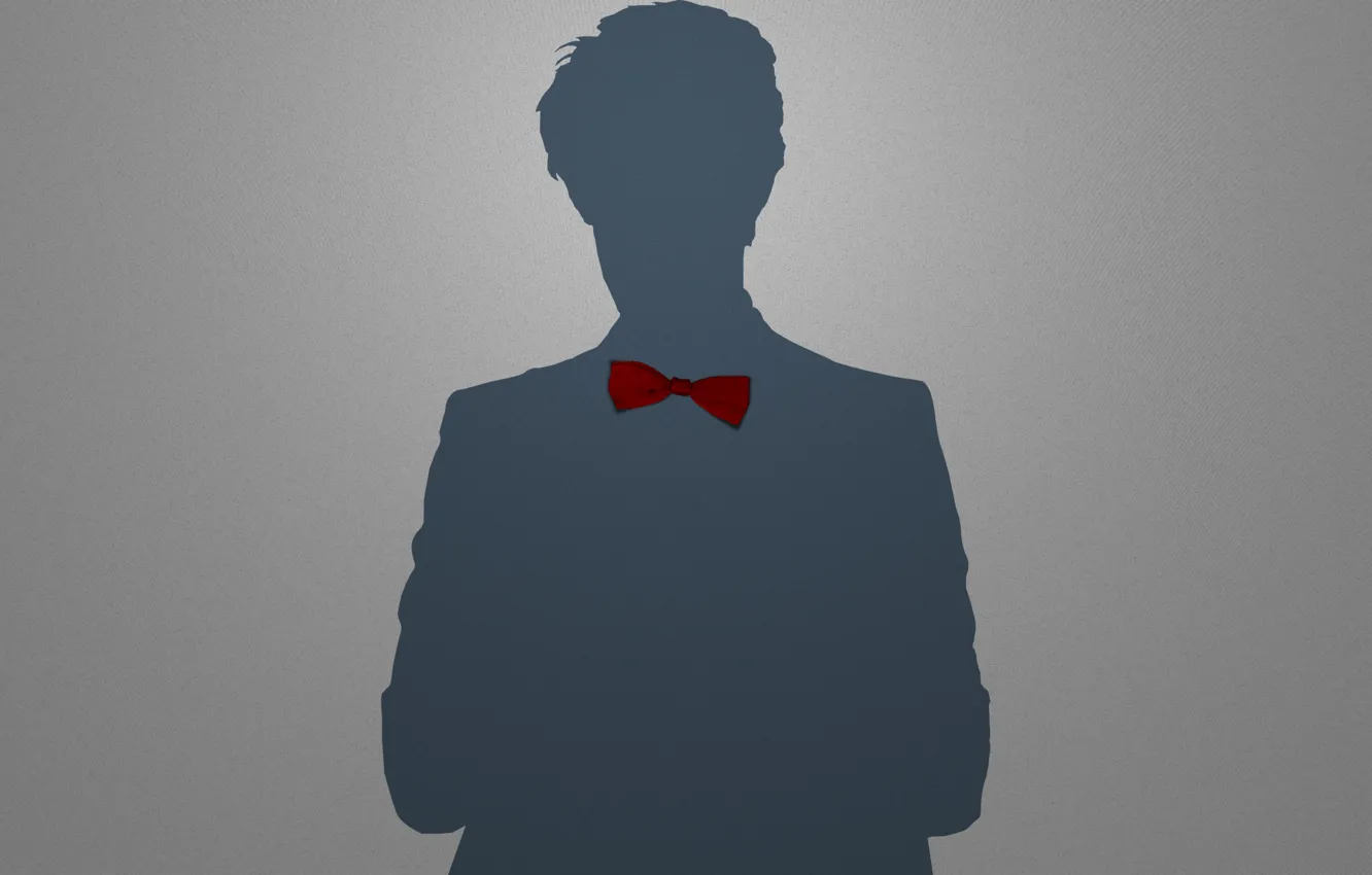 Фото обои красный, серый, человек, тень, минимализм, мальчик, силуэт, галстук