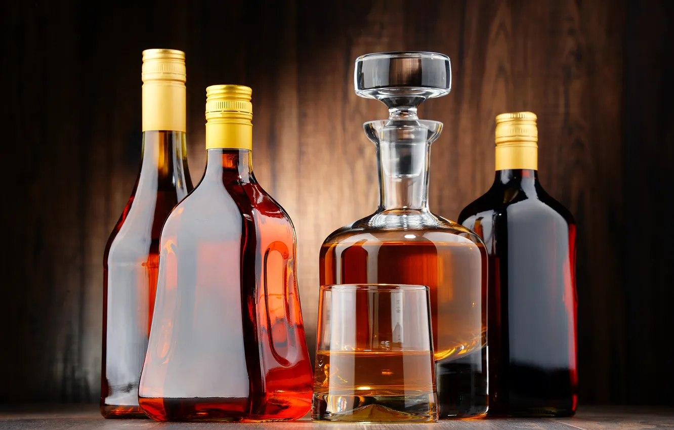 Фото обои бутылка, алкоголь, коньяк, виски, whiskey