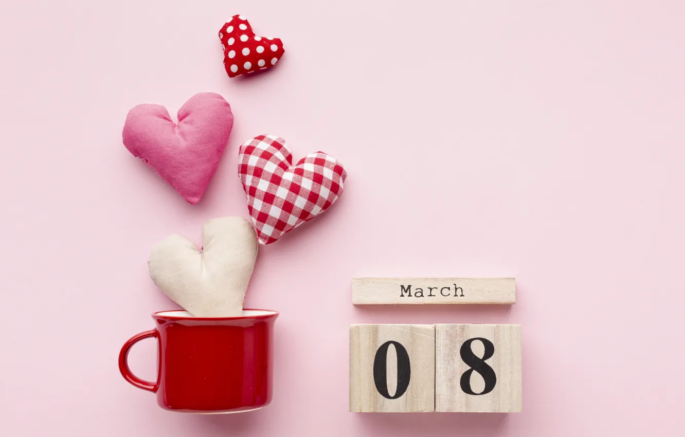 Фото обои сердце, сердечки, love, happy, 8 марта, pink, romantic, hearts