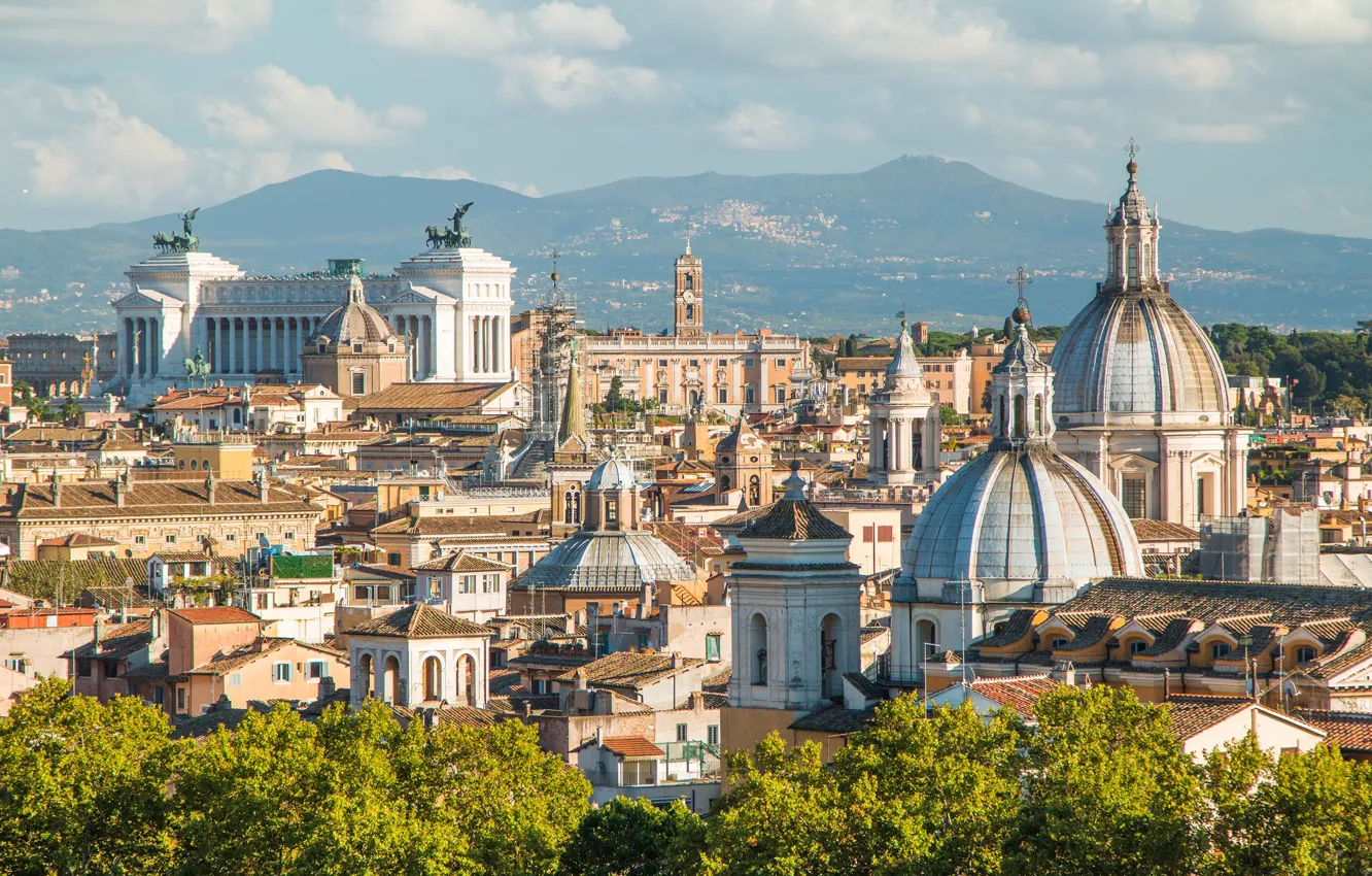 Фото обои city, город, Рим, Италия, Italy, panorama, Europe, view