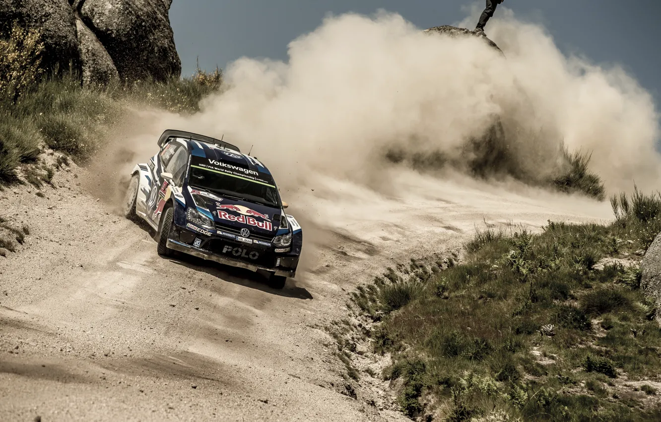 Фото обои Volkswagen, ралли, WRC, фольксваген, поло, Polo R, 2015