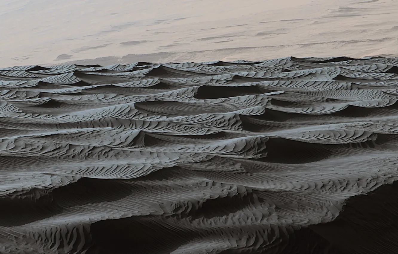 Фото обои дюны, марс, песчанные