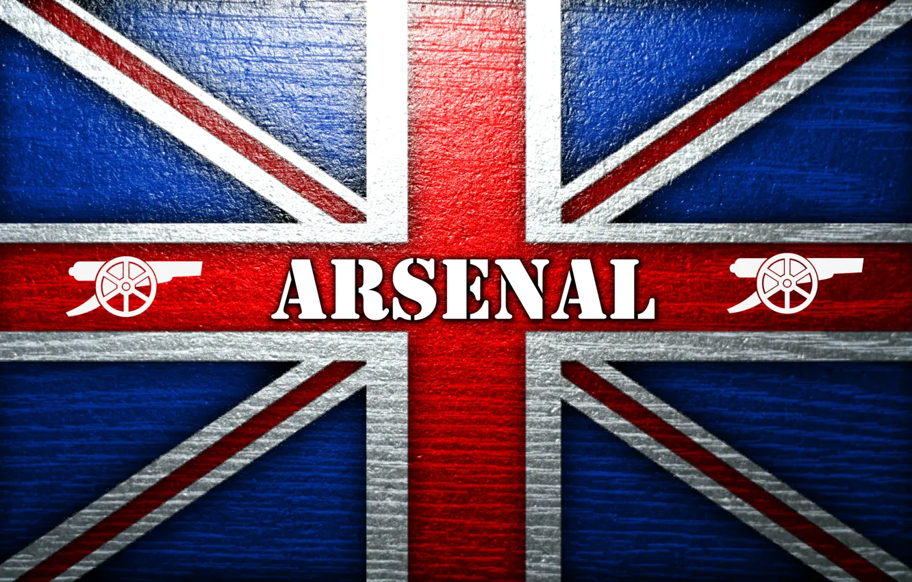 Фото обои фон, флаг, пушка, Арсенал, Arsenal, Football Club, The Gunners, Канониры
