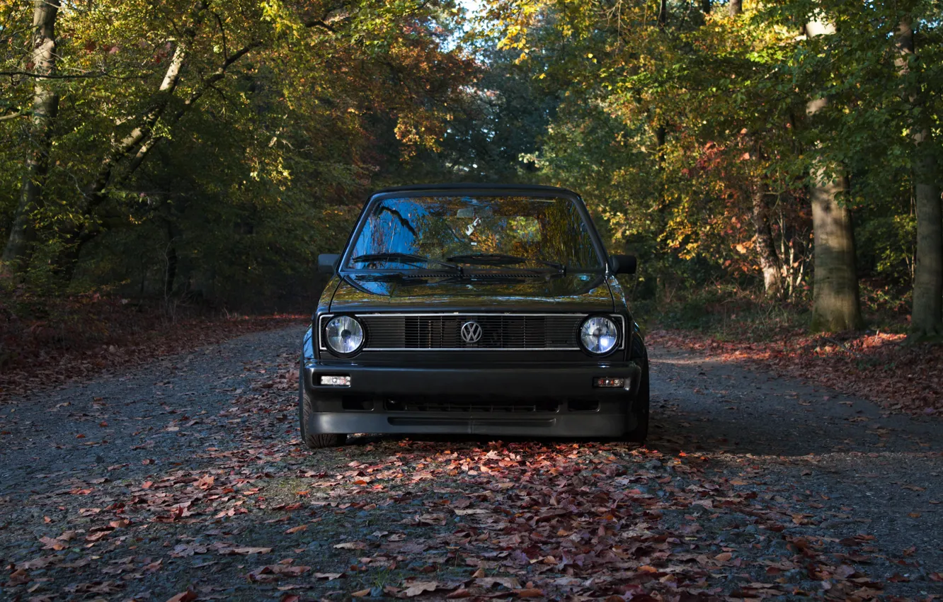 Фото обои Volkswagen, Fall, Golf, GTI