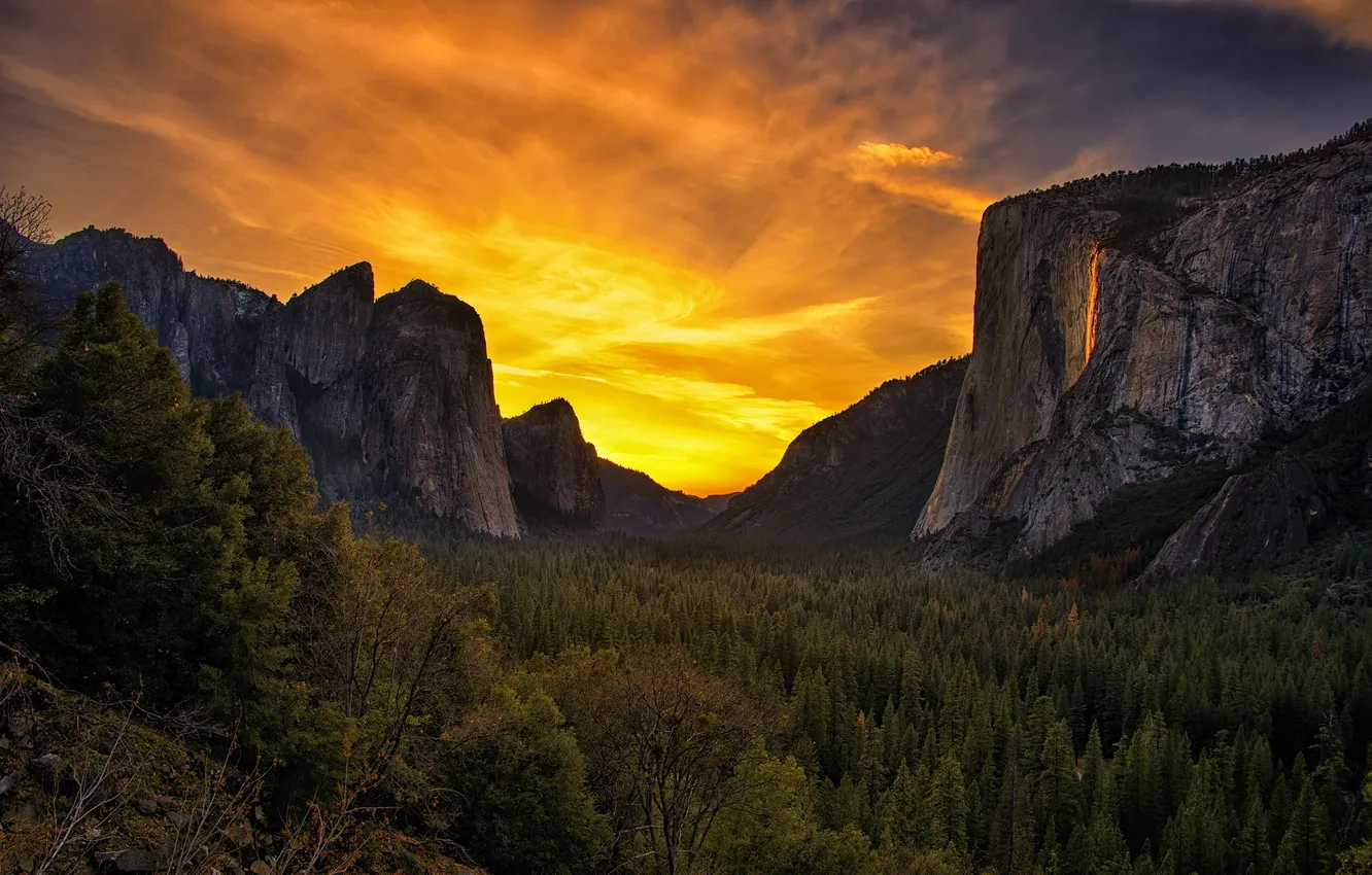 Фото обои пейзаж, горы, California, Yosemite National Park
