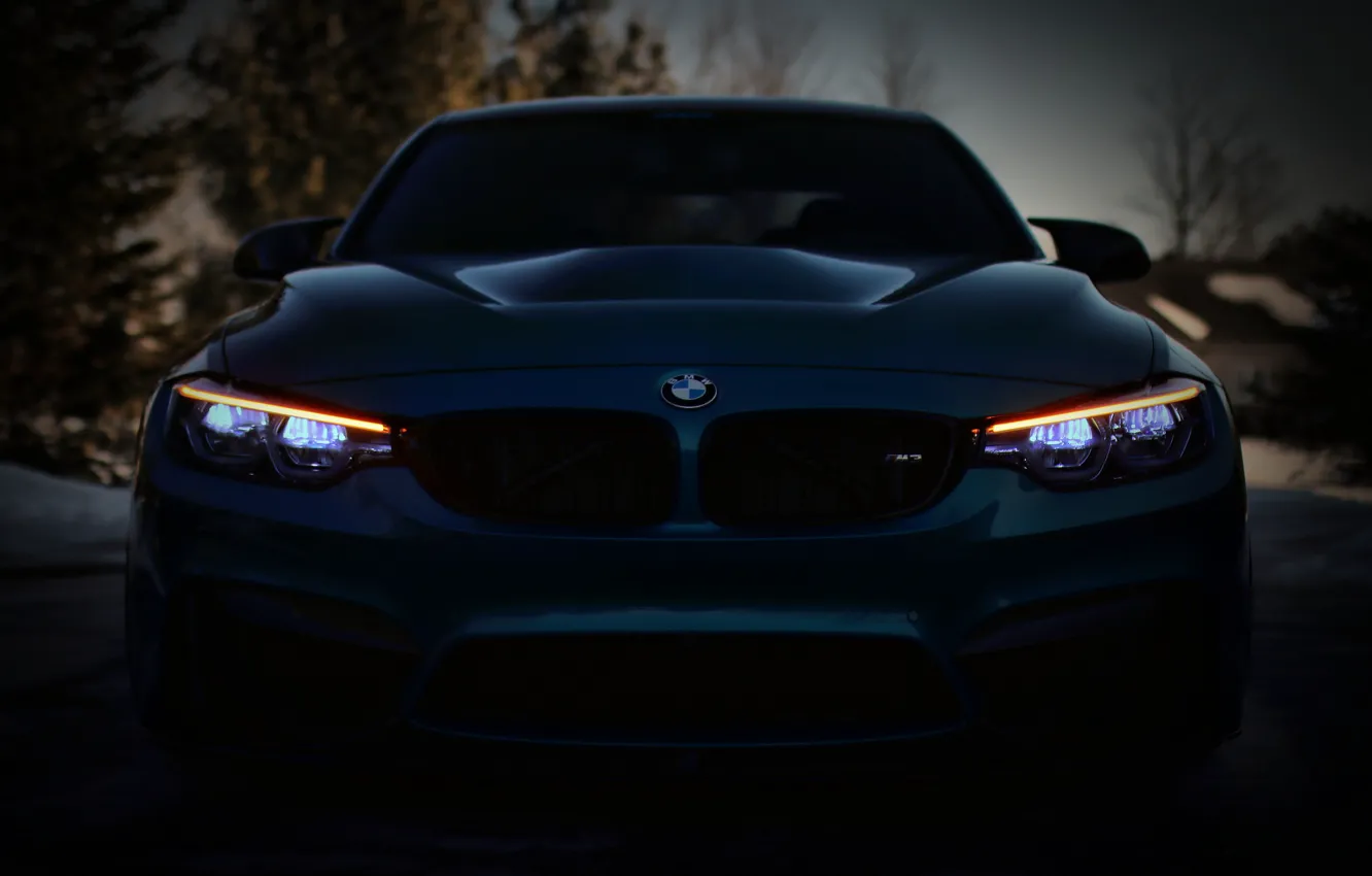 Фото обои BMW, Blue, Front, F80, Sight, LED