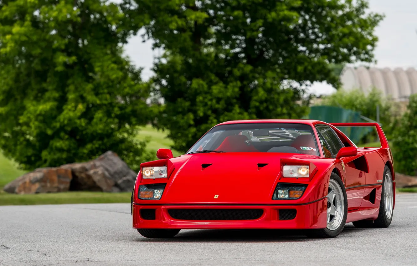 Фото обои Ferrari, red, F40