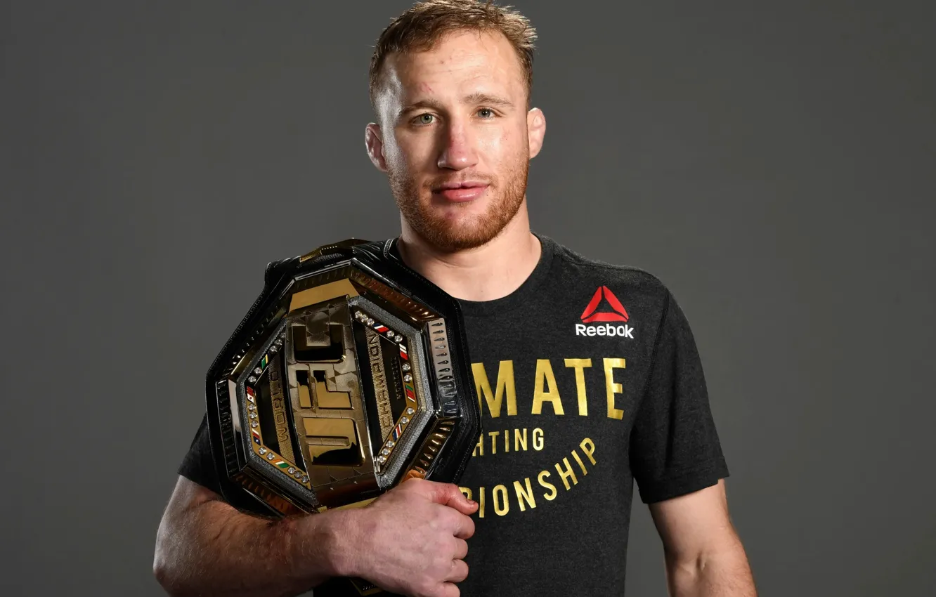 Фото обои пояс, чемпион, UFC, Джастин Гейджи, Justin Gaethje