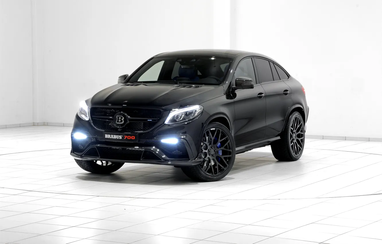 Фото обои черный, Mercedes-Benz, внедорожник, Brabus, мерседес, брабус, C292, GLE-Class