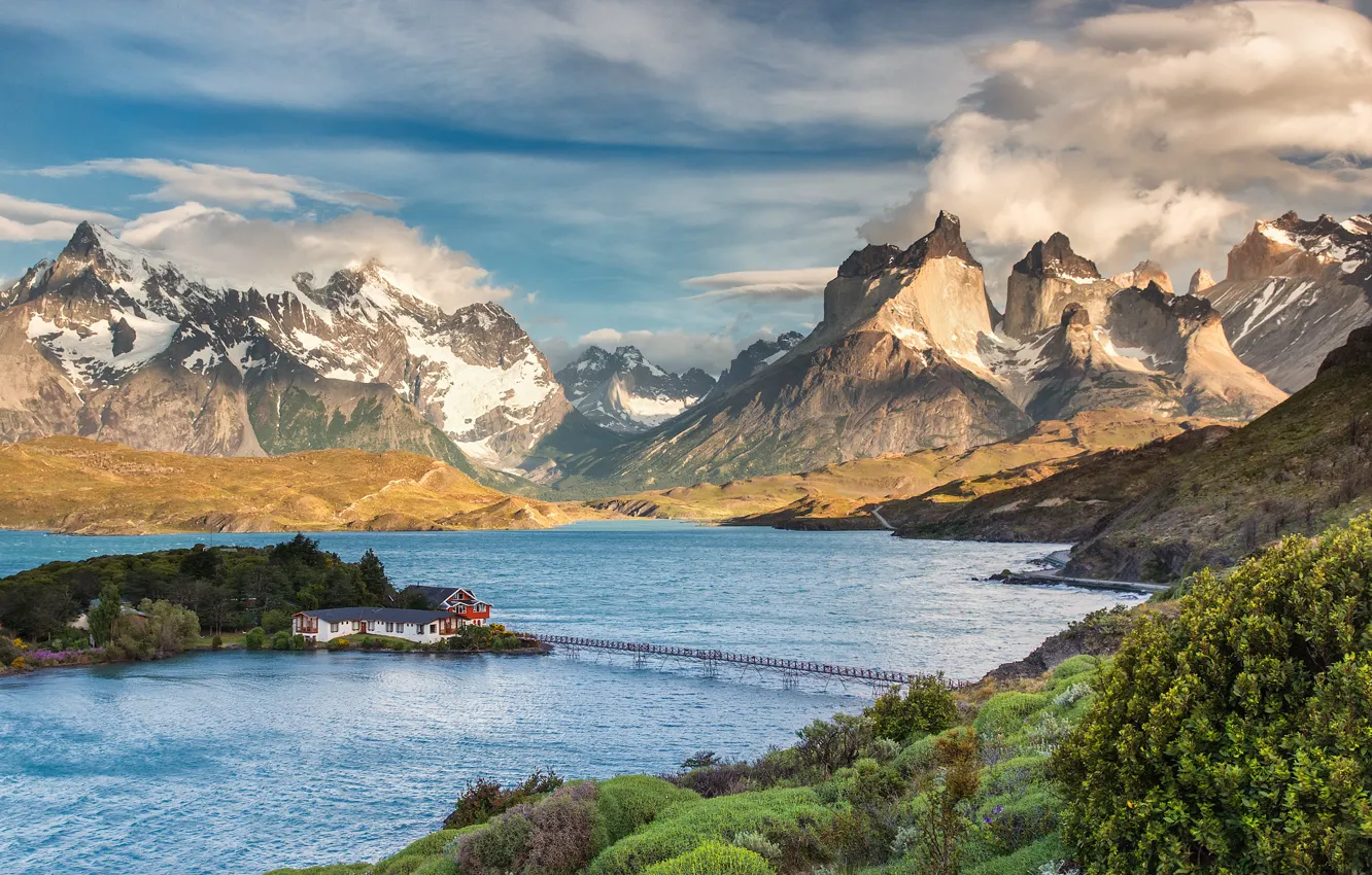 Фото обои Чили, национальный парк, Патагония, Torres del Paine