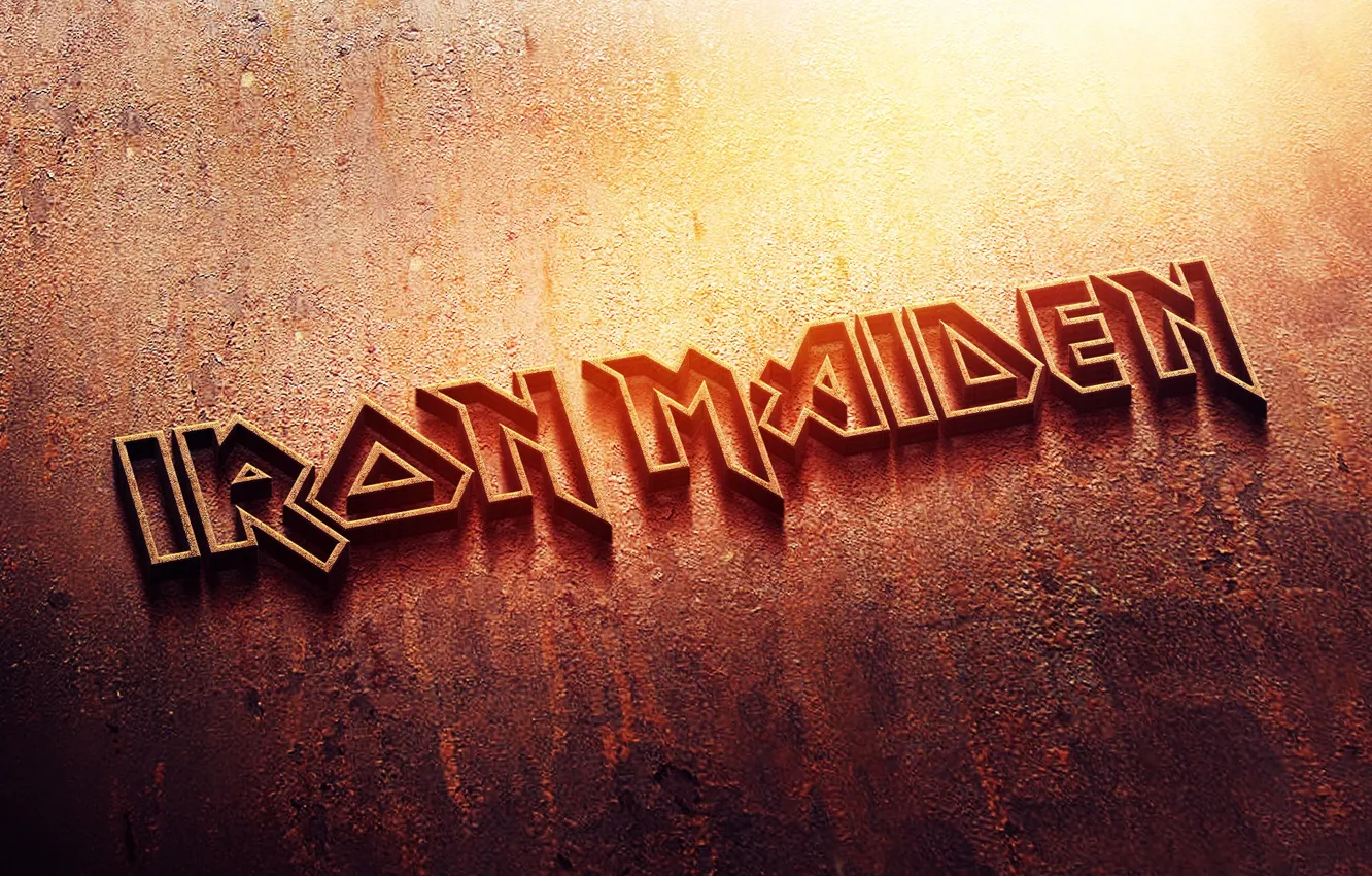 Фото обои металл, логотип, ржавчина, logo, железо, iron maiden, heavy metal