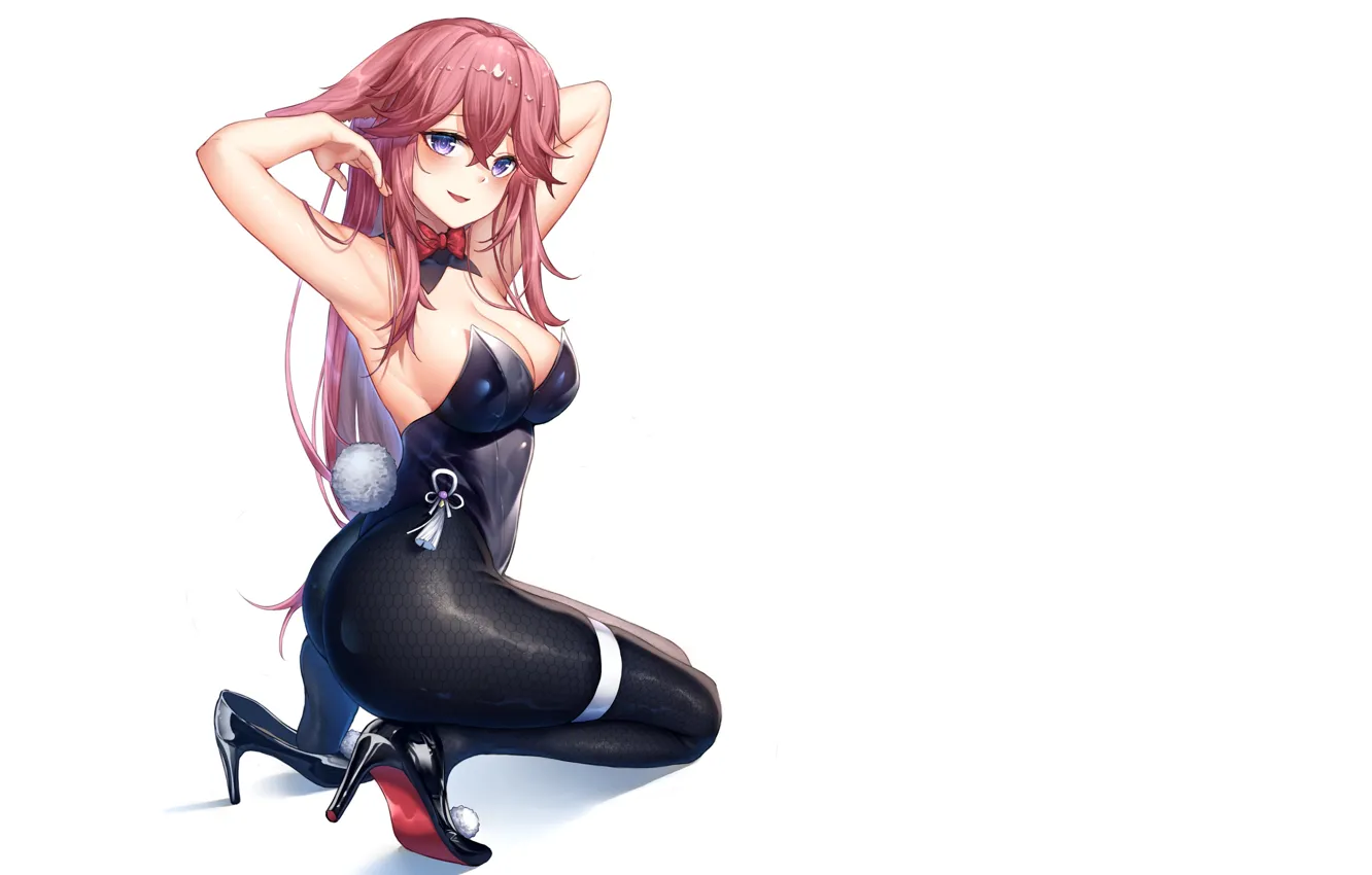 Фото обои red, girl, hot, sexy, Anime, babe, armpit, tight