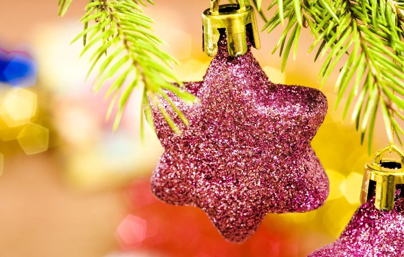 Фото обои шарики, украшения, праздник, новый год, Рождество, Christmas, New Year