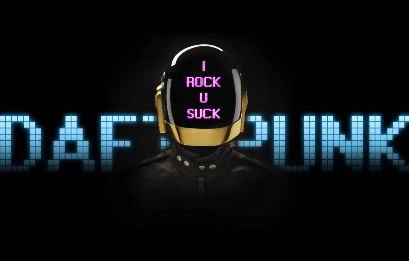 Фото обои Шлем, Music, Daft Punk, I Rock U Suck