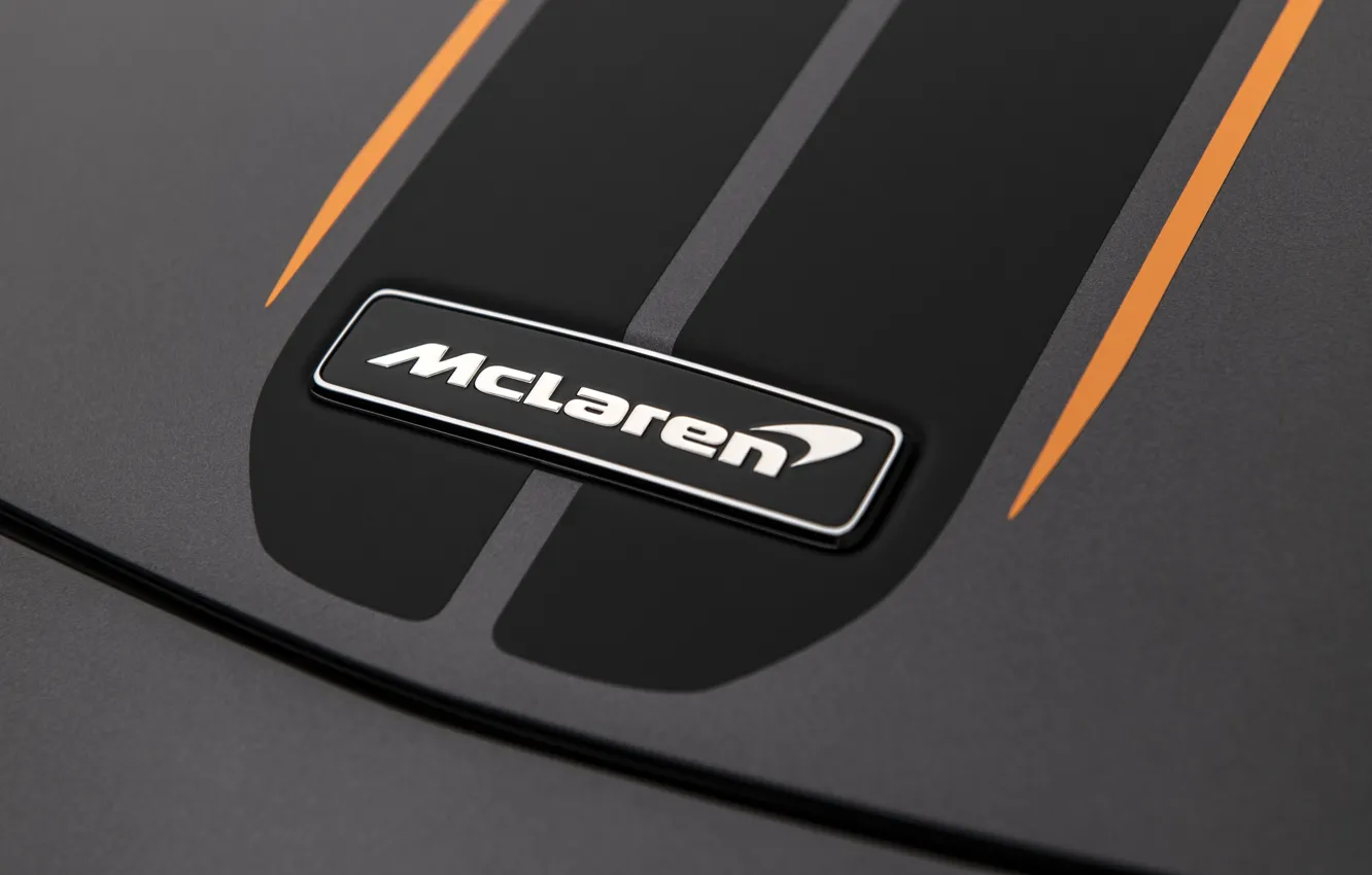 Фото обои McLaren, суперкар, эмблема, 2018, MSO, 600LT, Stealth Grey