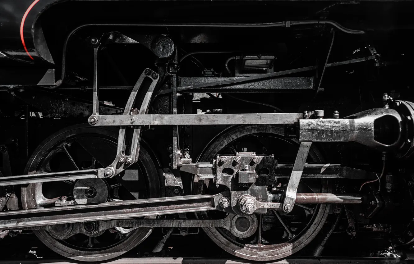 Фото обои metal, locomotive, mechanism