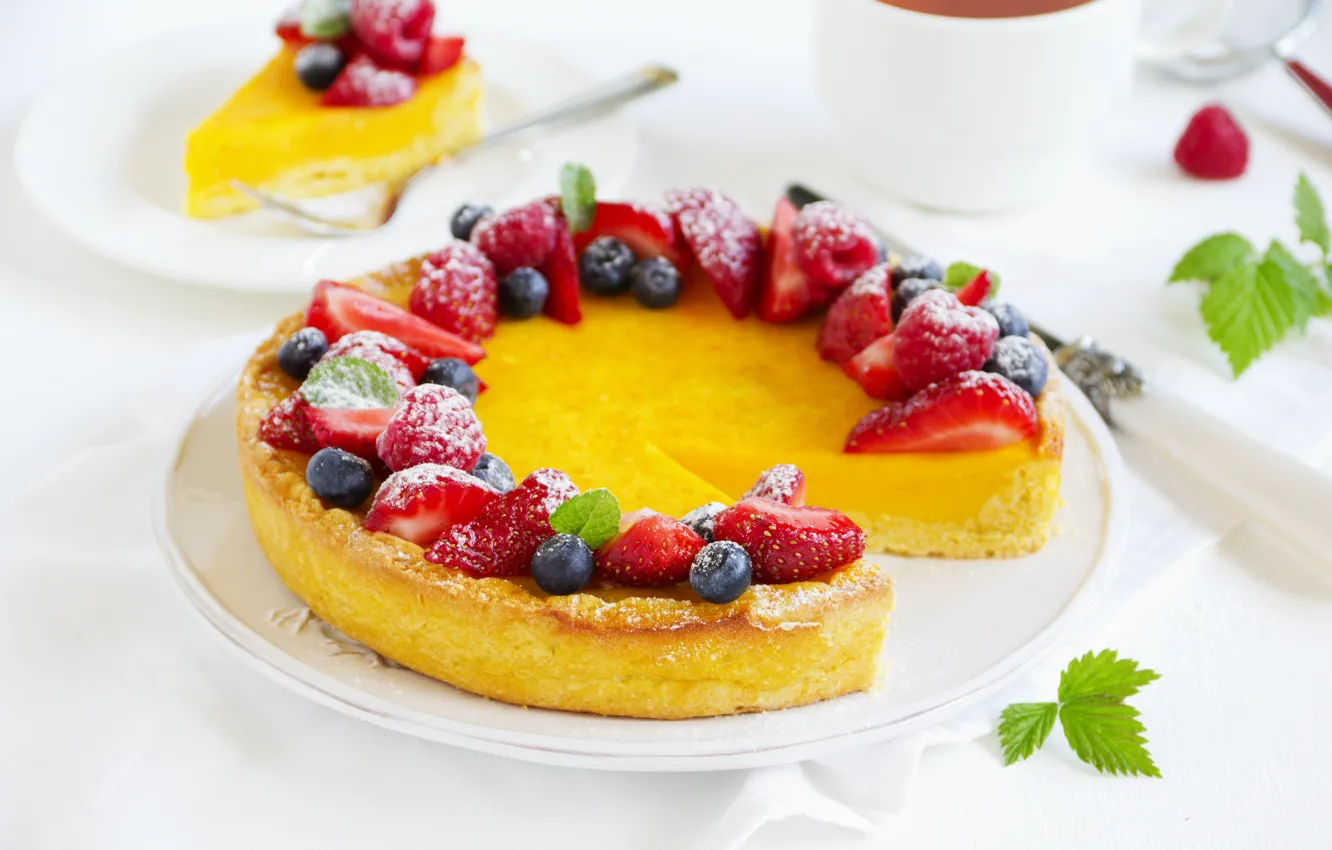 Фото обои ягоды, сладости, торт, cake, десерт, выпечка, cakes, sweets