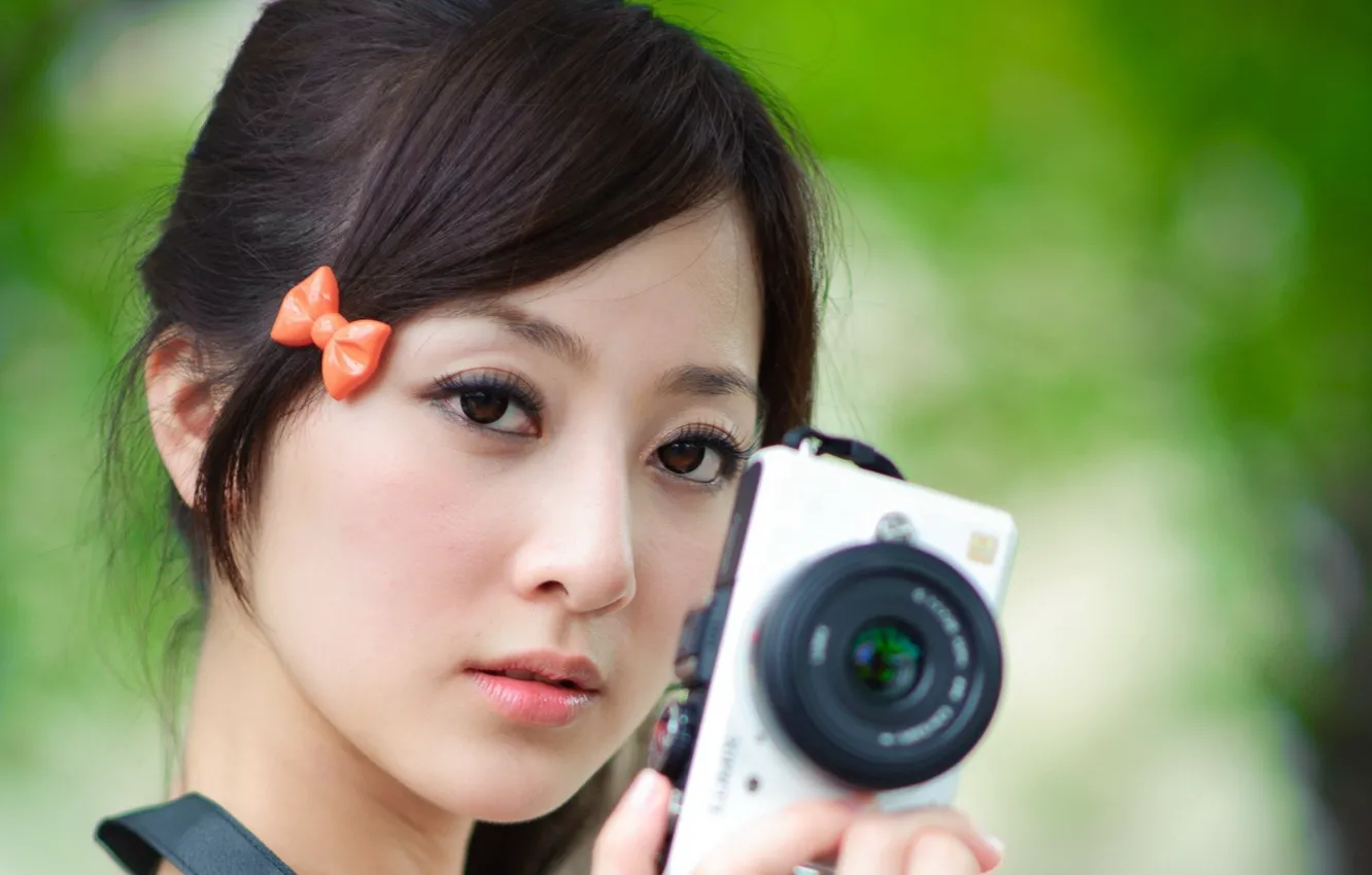 Фото обои girl, model, face, Camera, korea, blackhead
