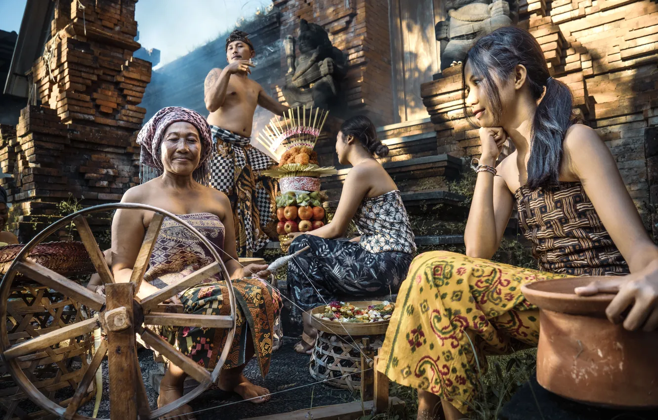 Фото обои National Geographic Partners, people, village