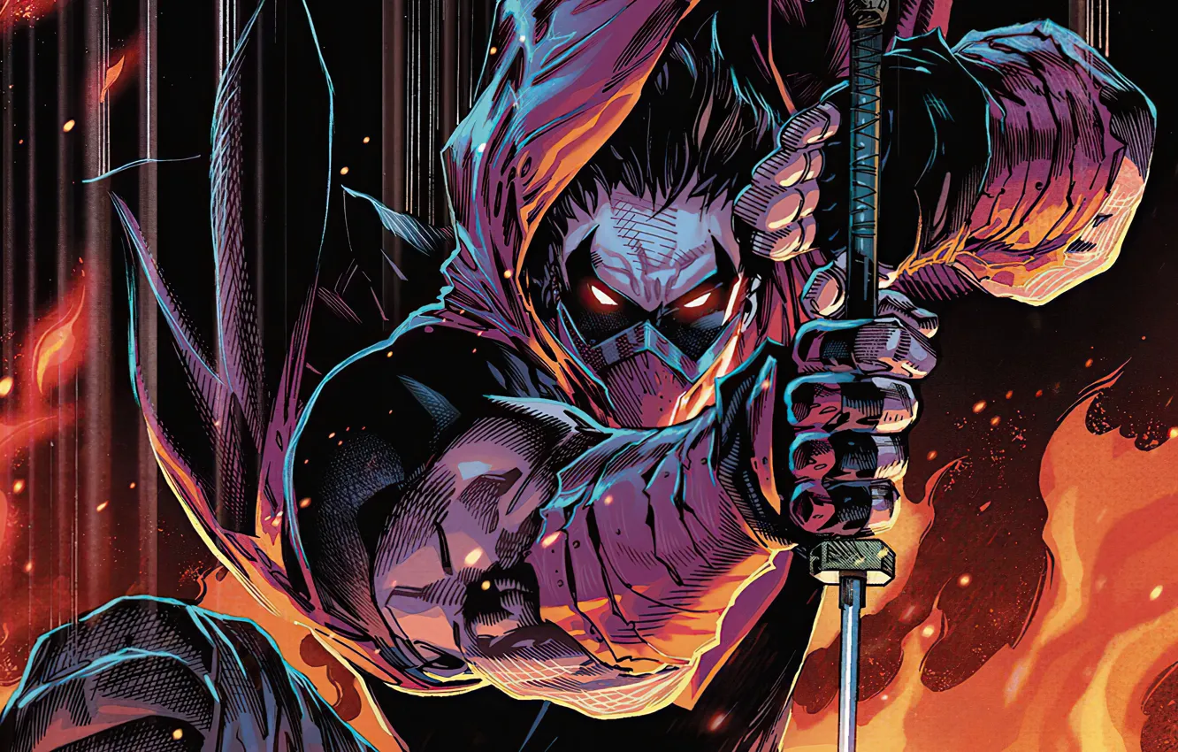Фото обои katana, comics, DC Comics, Red Hood