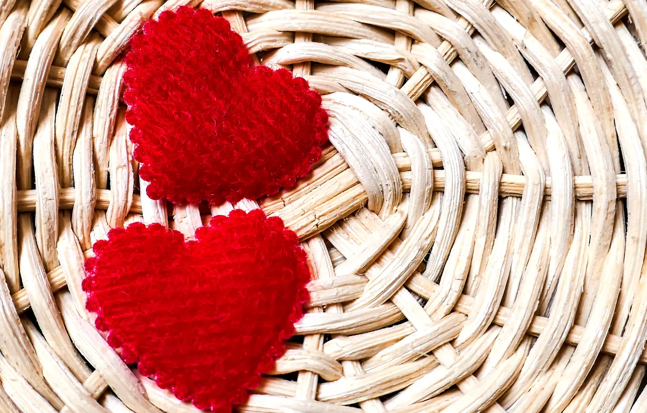 Фото обои сердечки, корзинка, hearts, basket