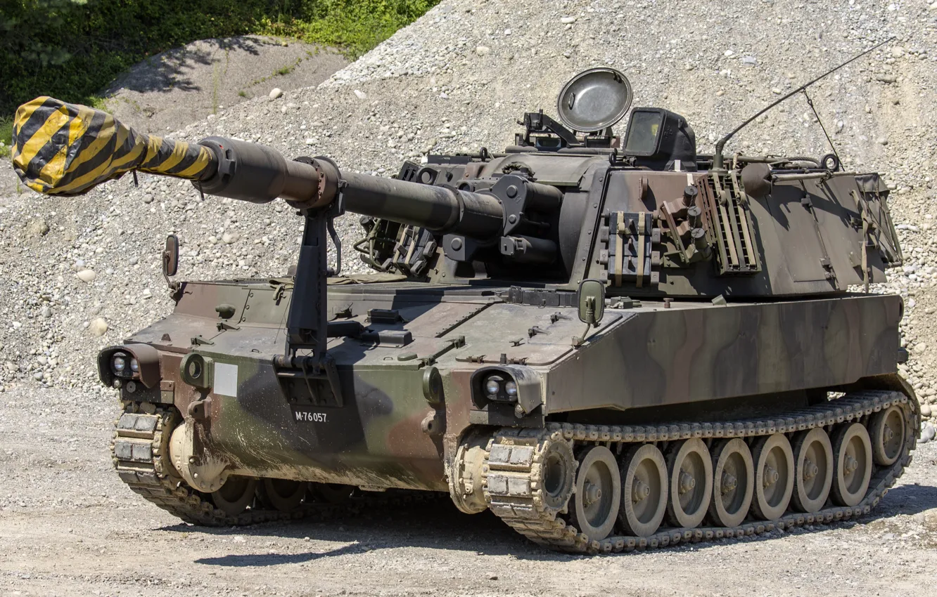 Фото обои установка, самоходная, артиллерийская, M109