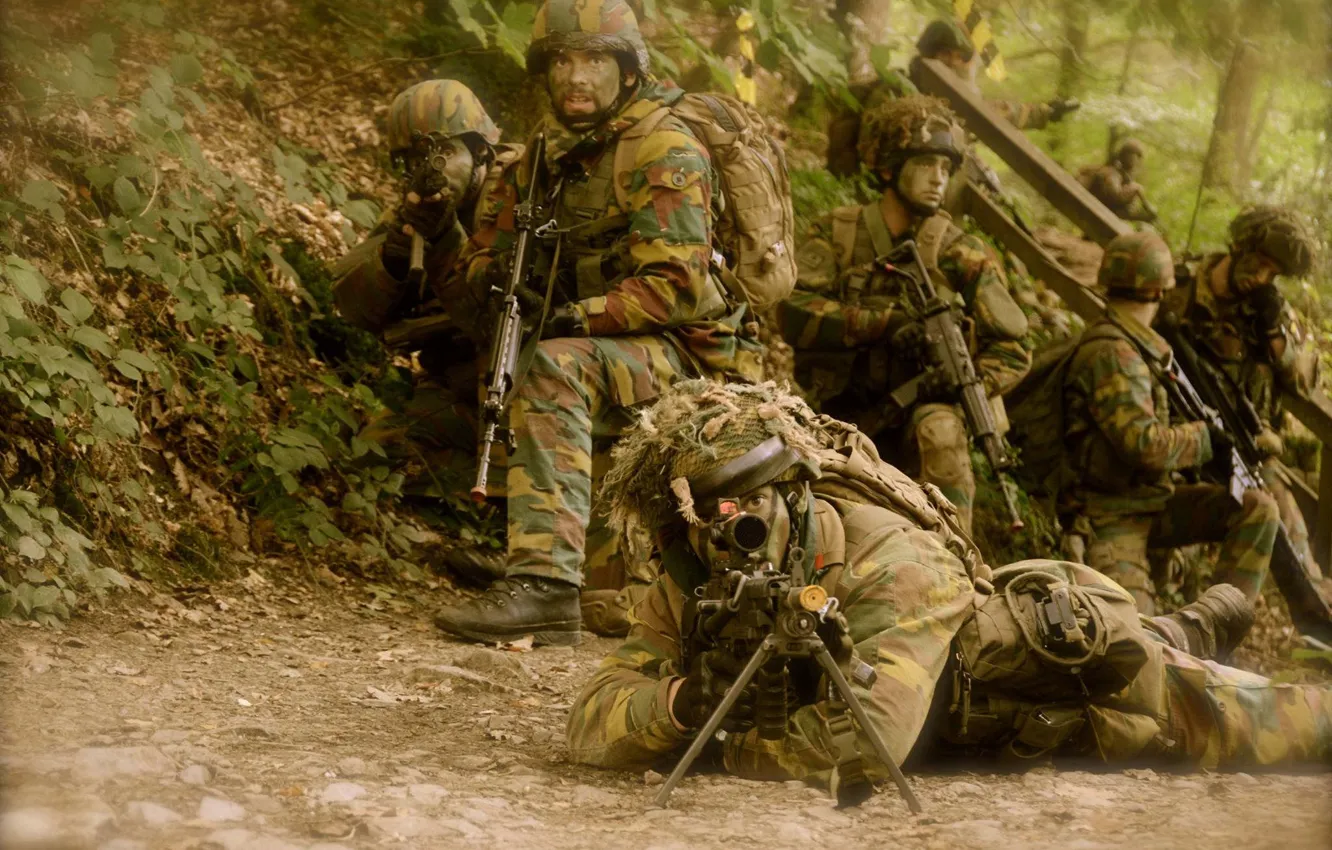 Фото обои оружие, солдаты, Belgian Para Commandos