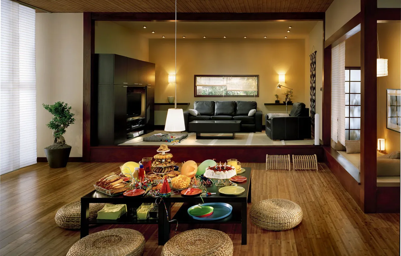 Фото обои living room, unique style, interior