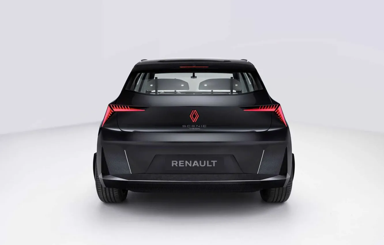 Фото обои концепт, Renault, Vision, вид сзади, Scenic