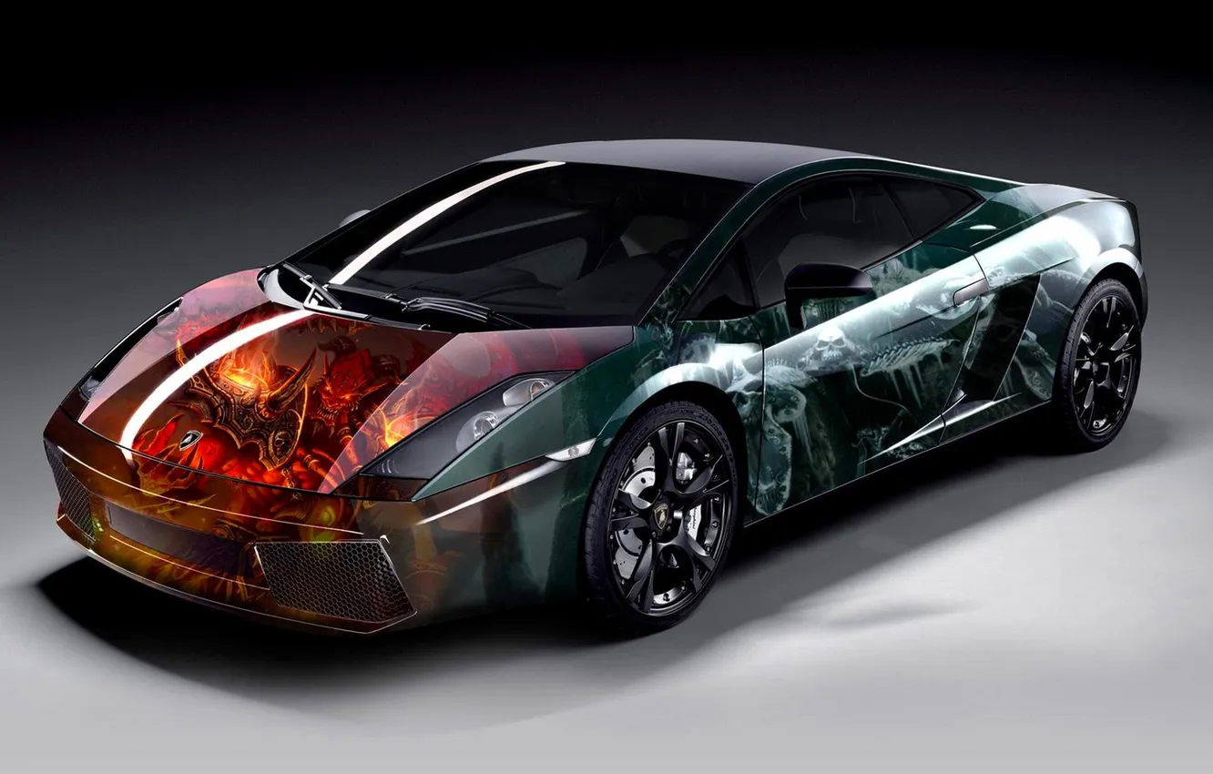 Фото обои тюнинг, аэрография, Gallardo, Lamborghini Gallardo