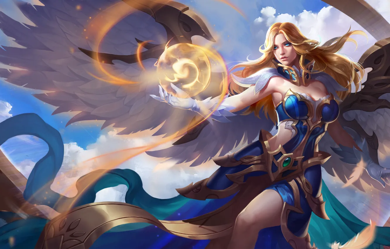 Фото обои девушка, воительница, Arena of Valor, Lauriel