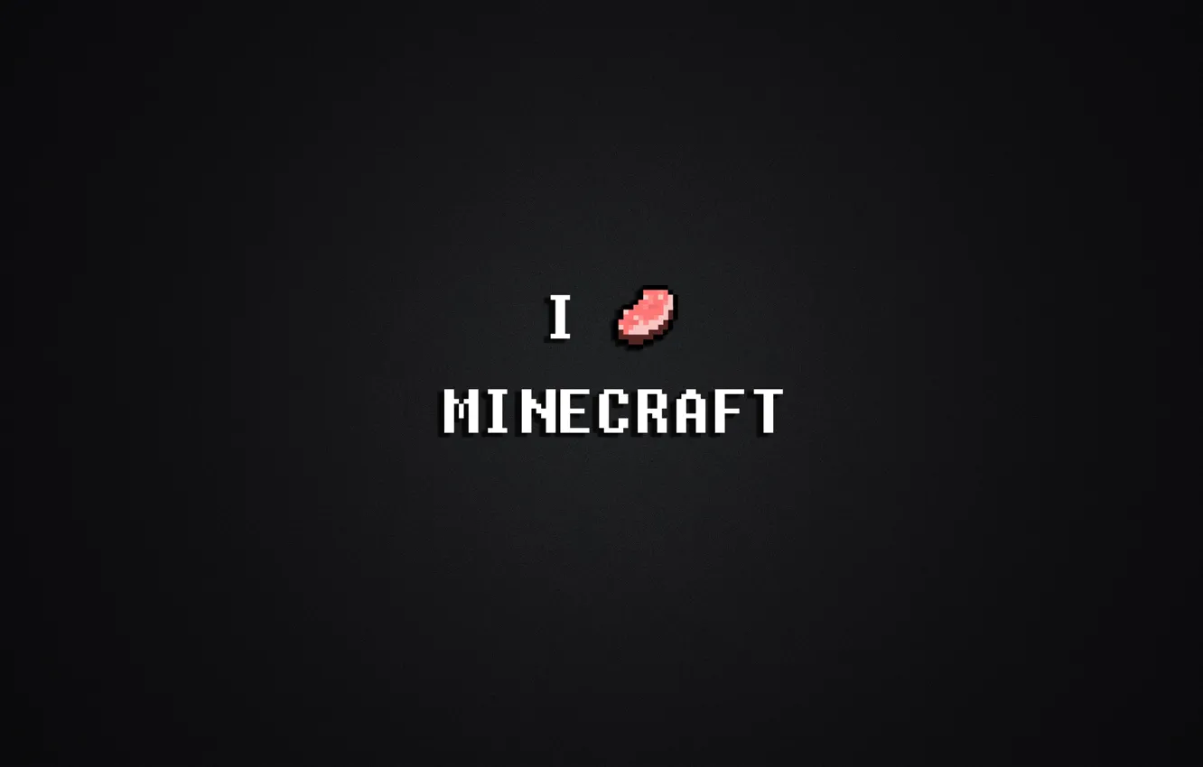 Фото обои пиксели, minecraft, я люблю, майнкрафт