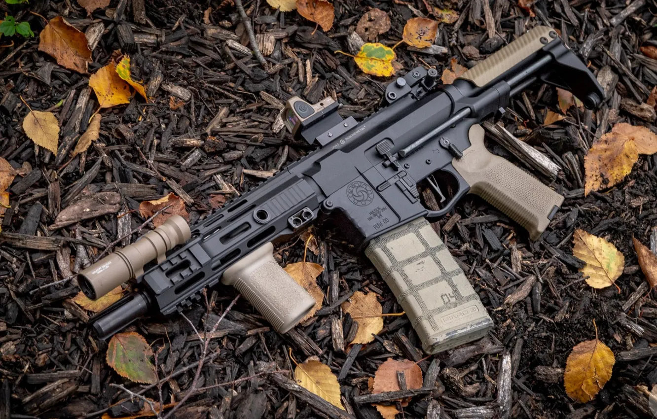 Фото обои оружие, винтовка, weapon, custom, м16, ar-15, assault rifle, m16