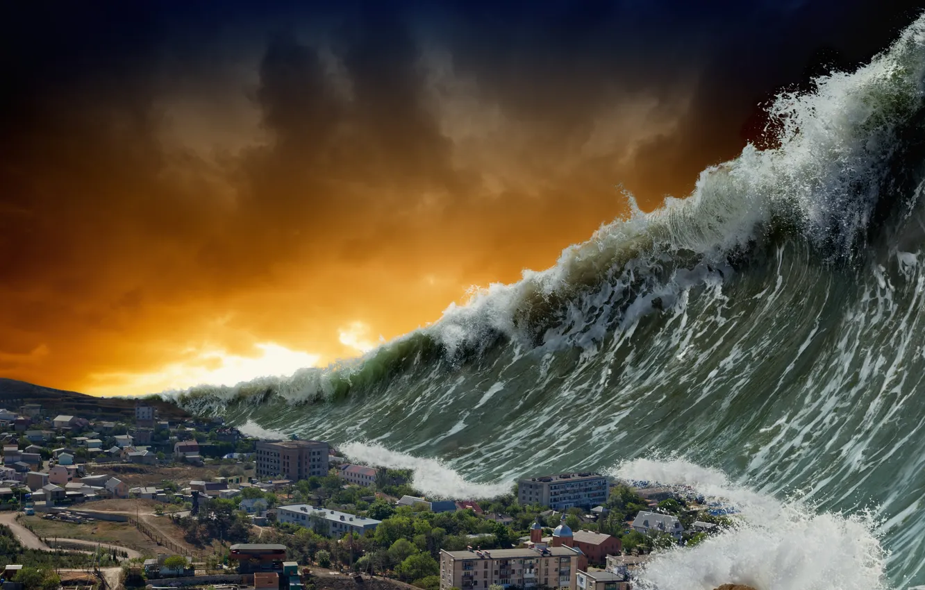 Фото обои city, big, cataclysm, armageddon, building, breaking, apocalypse, apocalyptic