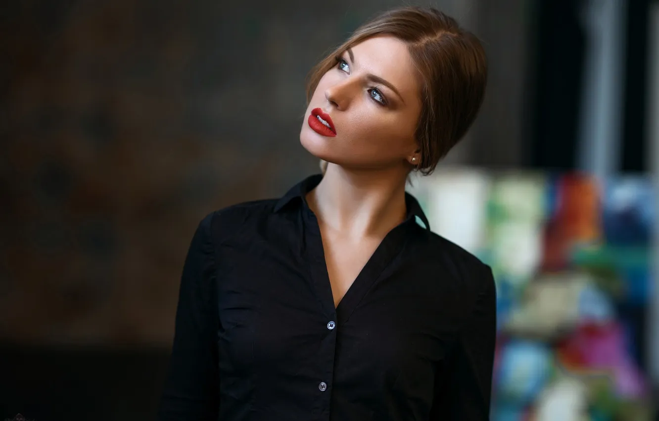 Фото обои девушка, милая, модель, Лицо, Обои, Портрет, шатенка, красивая