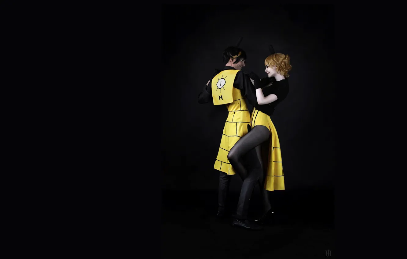 Фото обои девушка, человек, арт, косплей, Gravity Falls, Bill Cipher