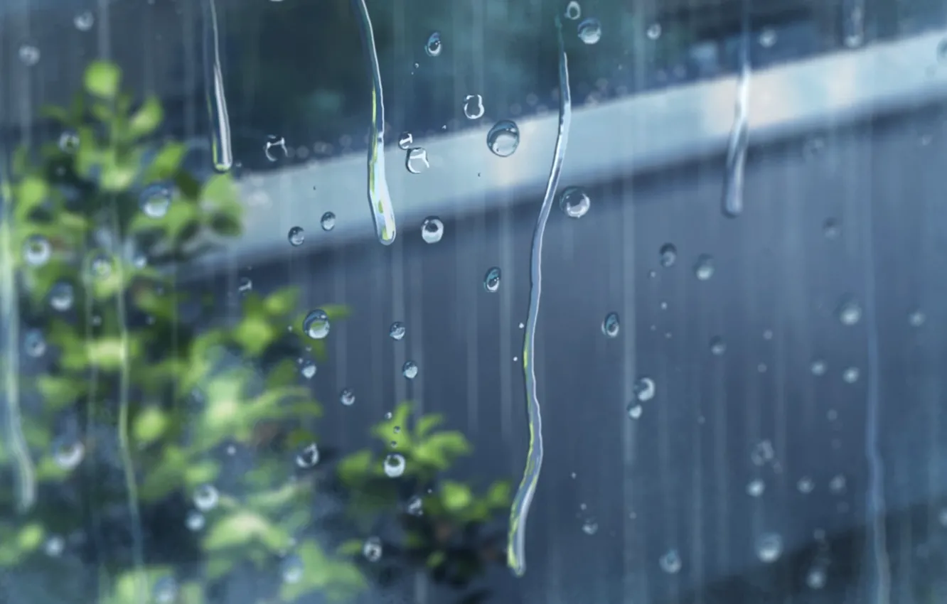 Фото обои Дождь, Аниме, Макото Синкай, Anime, Rain, Wallpaper, Обои На Рабочий Стол, The Garden Of Words