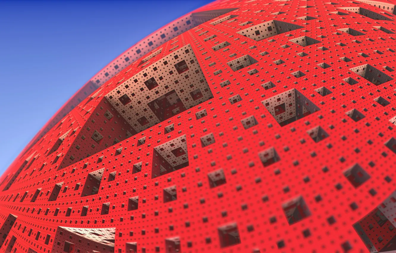 Фото обои объём, Menger Sponge, 3d Abstract Fractal