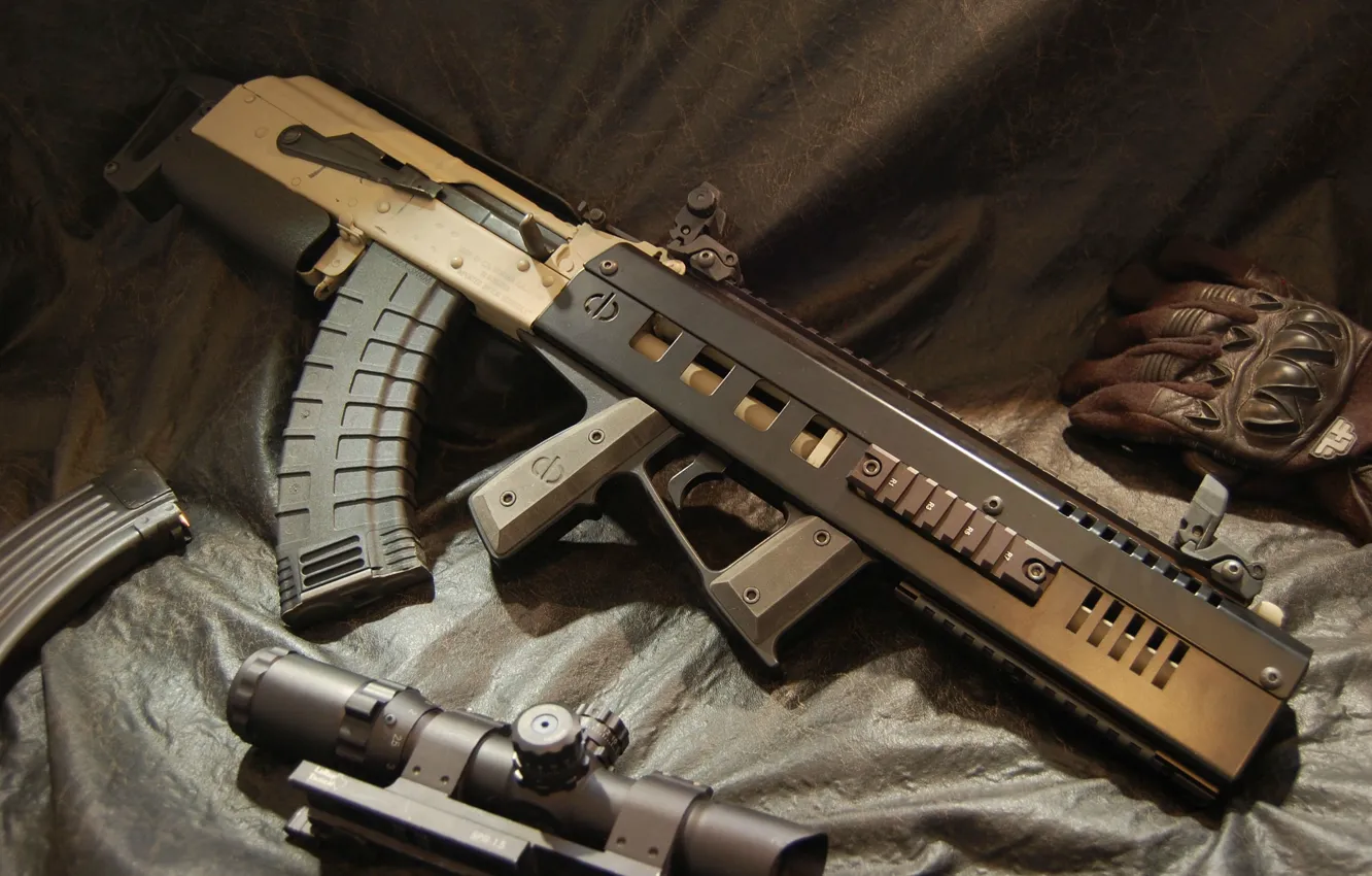 Фото обои оружие, автомат, оптика, Spike X1S/WASR-10, Bullpup AK