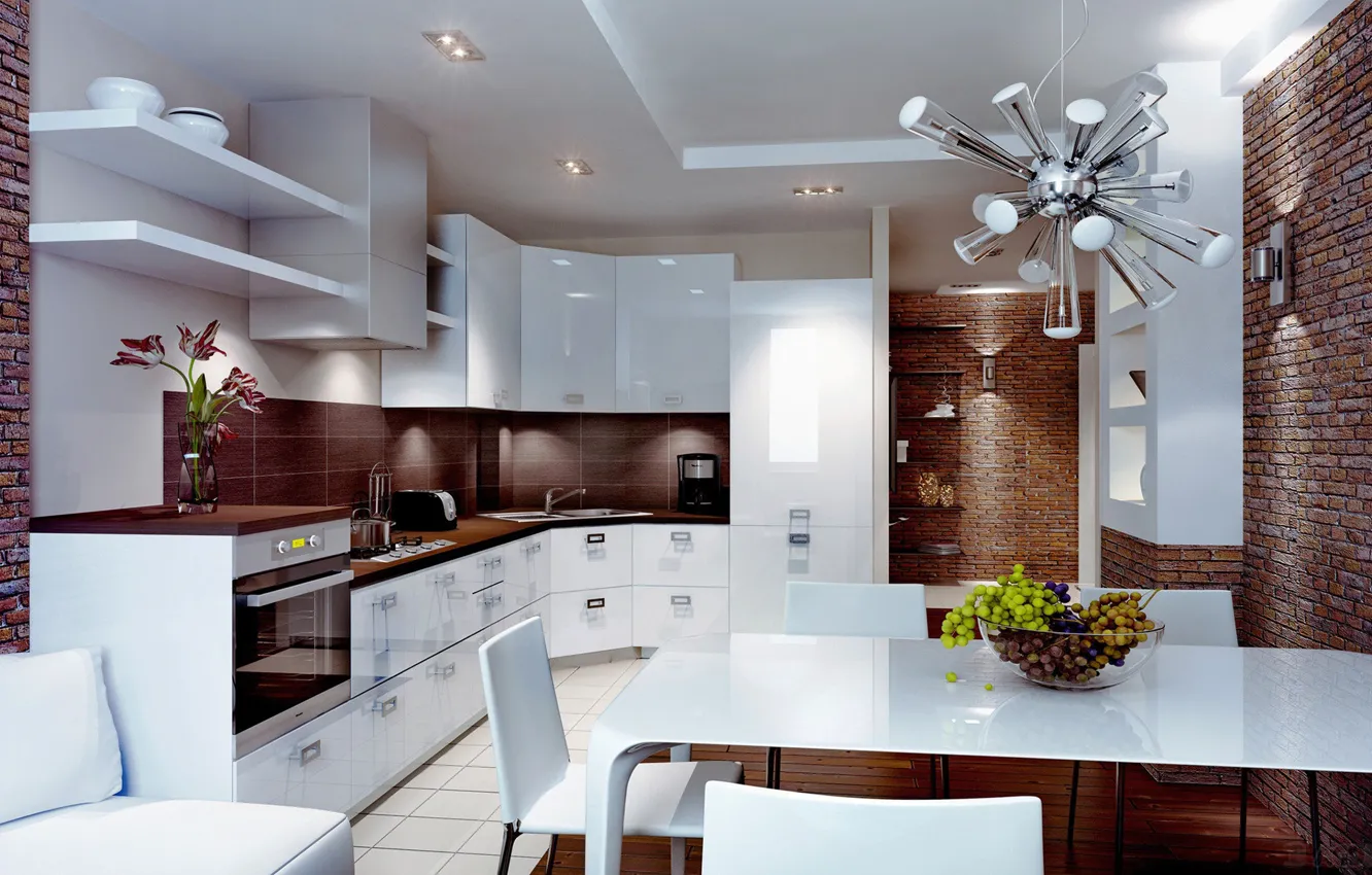 Фото обои стиль, интерьер, кухня, style, interior, столовая, kitchen, dining room