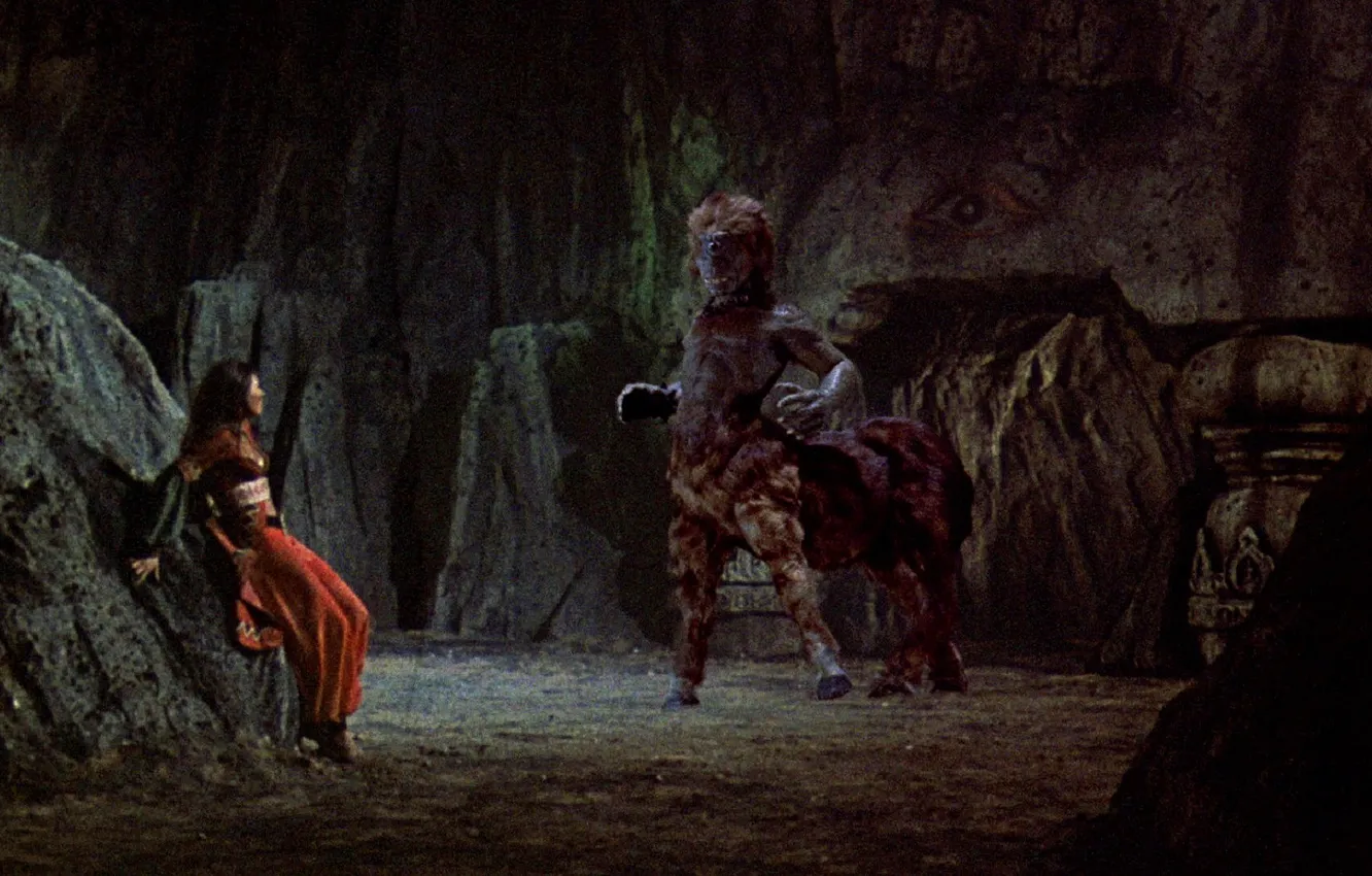 Фото обои 1973, Columbia Pictures, Кентавр, The Golden Voyage of Sinbad, Золотое путешествие Синдбада, Кентавр-циклоп, Приключенческий фильм-сказка, …