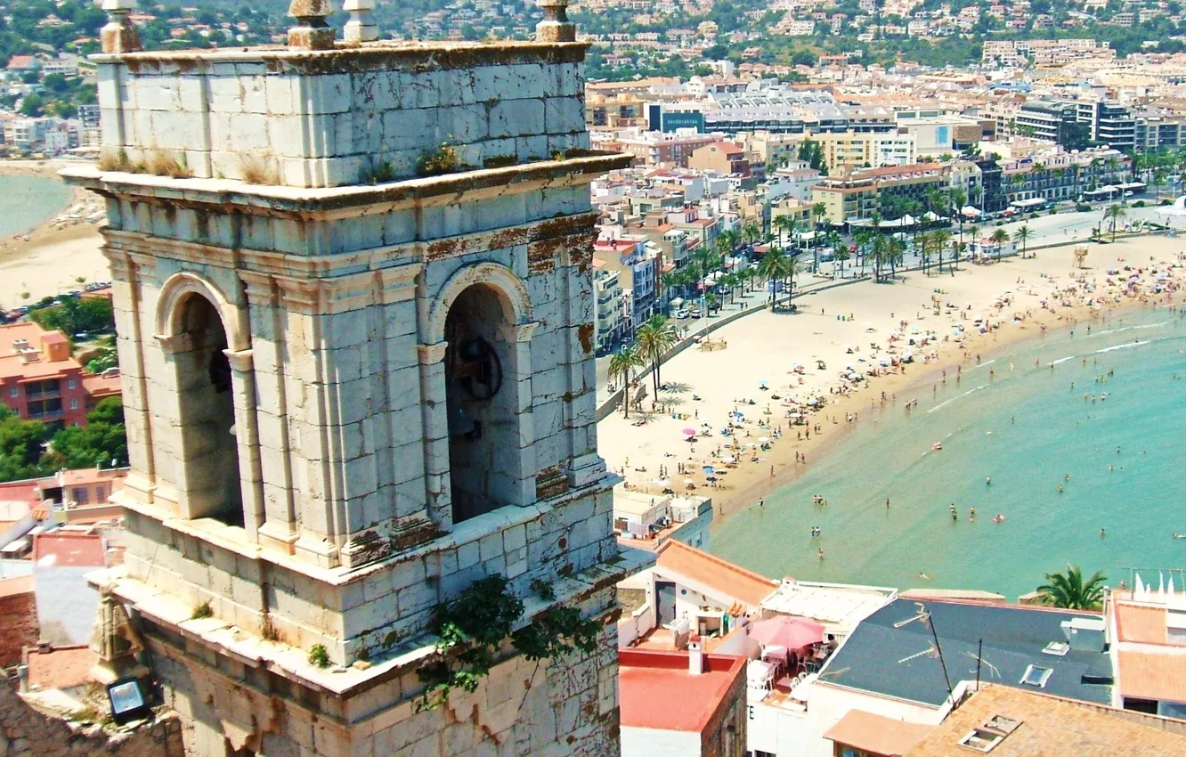 Фото обои SPAIN, BEACH, VIEW, CHURCH, ESPAÑA, PEÑISCOLA