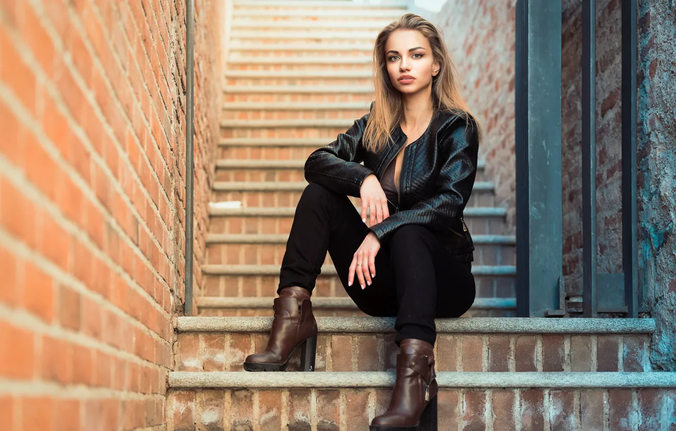 Фото обои взгляд, стиль, модель, Anastasia