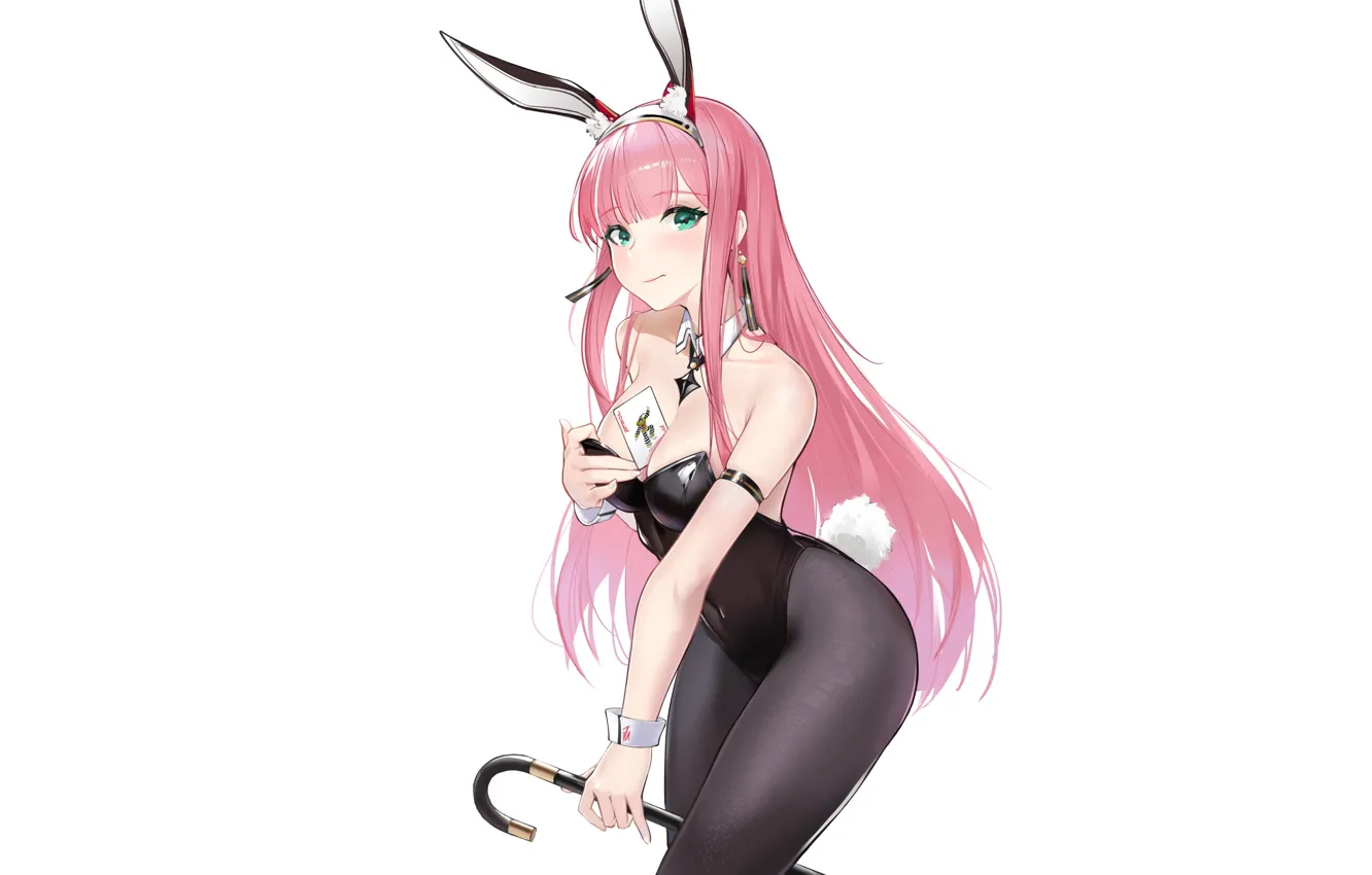 Фото обои girl, hot, sexy, pink hair, anime, pretty, bunny girl, usagi